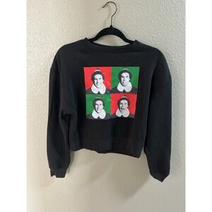 Elf Movie Buddy the Elf Pop Art Graphic Cropped Sweatshirt Black Medium